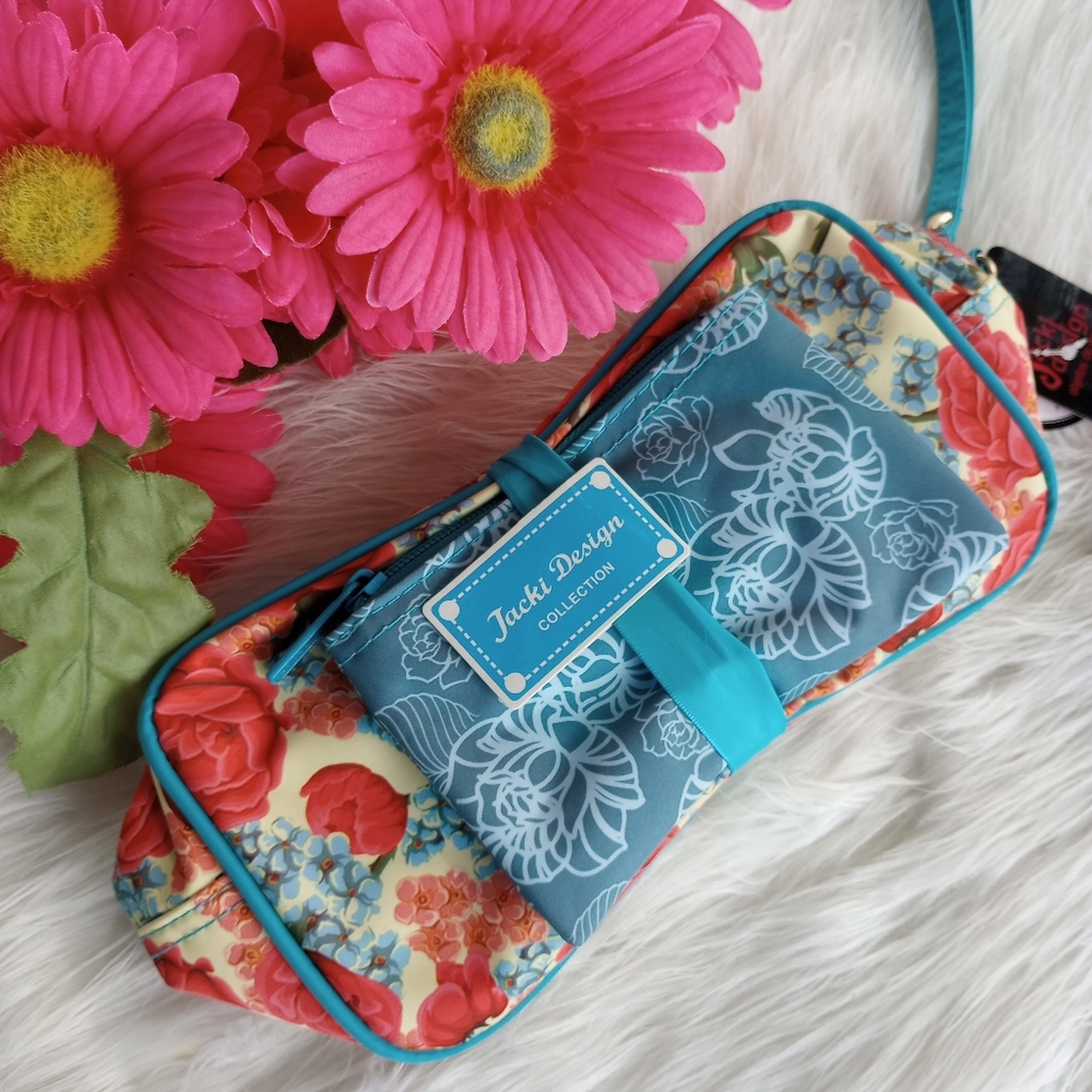 2-Piece! Jacki Design Floral Cosmetic Bags